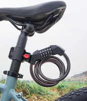 JOHORSE Cadenas à combinaison portable en acier robuste et étanche à 5 chiffres pour vélo |   Accessoire de cyclisme d'été pour enfants Sports Mountain
