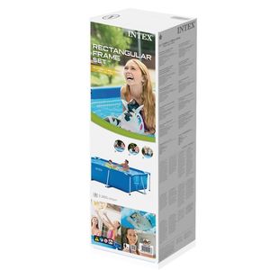 Intex-<span class=keywords><strong>PISCINA</strong></span> <span class=keywords><strong>Rectangular</strong></span> de Pvc 28272 para interior y exterior, marco de Metal para jardín sobre el suelo - Product Image 6