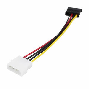 2in1 <span class=keywords><strong>SATA</strong></span> Cáp điện cho đĩa cứng PVC Áo khoác 4 pin đến 15 pin <span class=keywords><strong>Adapter</strong></span> 15pin <span class=keywords><strong>SATA</strong></span> IDE cáp dây cho máy tính - Product Image 4