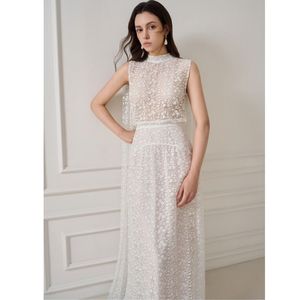 Ropa de mujer, vestido elegante de moda para mujer, bufanda con efecto de encaje ZUKA, VESTIDO LARGO adjunto, Panel trasero largo, ropa de moda para mujer - Product Image 6