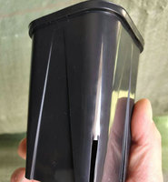Pot Tanaman Persegi Mini 8cm Hitam dari Plastik PP Tanpa Lapisan Ramah Lingkungan Tahan Lama Ringan Dapat Disesuaikan untuk Tanaman Dalam dan Luar Ruangan
