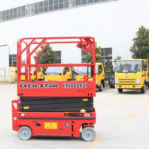 Plataforma elevadora de tijera eléctrica Ever Star EPT0608SP, altura de plataforma de 6-14 m, capacidad de 230 kg-450 kg, para uso en interiores y exteriores. - Product Image 1