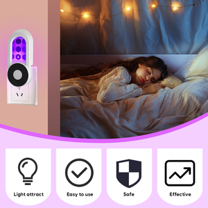 Piège à mouches multifonctionnel d'intérieur pour la lutte antiparasitaire avec 3 modes de fonctionnement, avec éclairage jaune et support lumineux, compatible OEM et ODM - Product Image 6