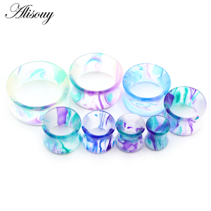 En gros, Tunnels d'<span class=keywords><strong>oreille</strong></span>, Plugs et Dilatateurs en acrylique transparent effet smog, creux et à <span class=keywords><strong>double</strong></span> évasement, Bijoux de piercing corporel - Product Image 4