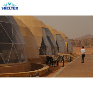 सड़क पर पीवीसी Prefab Glamping गुंबद घर तम्बू होटल लक्जरी बाथरूम सूरज की रोशनी विंडोज के साथ Geodesic गुंबद तम्बू - Product Image 3