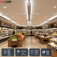 Éclairage d'allée de supermarché, lampe linéaire connectable sans soudure 80W 100W 5000K, longueur personnalisée pour épicerie