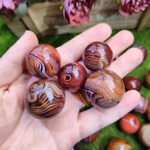 Kindfull Bán Buôn Số Lượng Lớn Kích Thước Nhỏ Pha Lê Sphere Chữa Bệnh Đá Chất Lượng Cao Sardonyx Bóng Cho Trang Trí