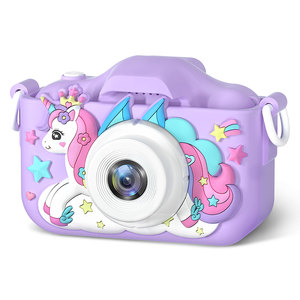 Appareil Photo Jouet pour Enfants avec Batterie Intégrée Capteur CMOS Vidéo Full HD Double Appareil Photo <span class=keywords><strong>Musique</strong></span> et Jeux de Puzzle pour 3-7 Ans - Product Image 1