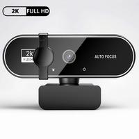 Webcam haute définition 4K 2K pour YouTube diffuse des appels de zoom Caméra USB à mise au point automatique pour PC et plateformes de streaming