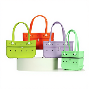 กระเป๋าชายหาดพับได้กันน้ำแบบพกพาสำหรับทุกเพศทุกวัย ทำจากยาง EVA พร้อมซิป - Product Image 1