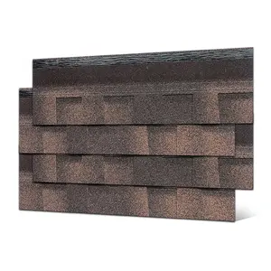 Wholesale bark brown mixed and sunset red mixed double layer roofing laminated asphalt shingles