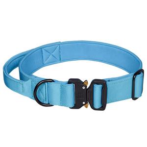 लक्जरी समायोज्य नायलॉन कुत्ते कॉलर ठोस शैली सामरिक प्रशिक्षण कॉलर - Product Image 6