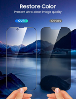 Protections d'écran anti-espion pour iPhone Xr 11 12 13 14 Pro Max Mini, protection d'écran de confidentialité