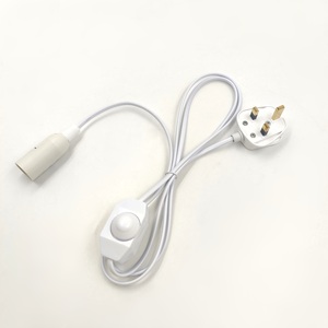 Cable de alimentación de 3 pines para Reino Unido, interruptor regulador de intensidad 301, <span class=keywords><strong>enchufe</strong></span> de cable de alimentación, portalámparas E14, <span class=keywords><strong>enchufe</strong></span> para bombilla, cable de cobre de alta pureza - Product Image 4