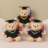 Cadeaux de remise de diplôme Maternelle Université Lycée École primaire Ours en peluche personnalisé avec logo Cadeau commémoratif en peluche polyester