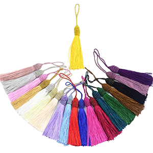 Colgante de borla folclórica china vintage al por mayor, mini llavero con nudo de piña y marcapáginas, adorno para coche, decoración oriental para el hogar, regalo DIY - Product Image 2