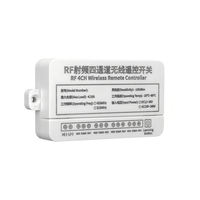 Télécommande sans fil industrielle Fanwell 4 canaux, 1 récepteur, 4 boutons, code universel d'apprentissage, 433/315 MHz, portée de 200 m pour grue