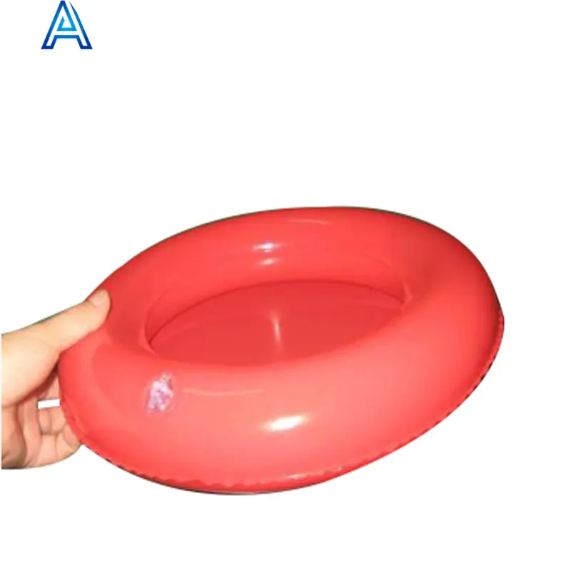 Reclame Promotionele Speelgoedgeschenk Vinyl Pvc Luchtblaas Opblaasbare Frisbee Vliegenschotel Speelgoed Aanpasbaar