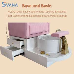 Sillón de Pedicura Moderno Reclinable Eléctrico con Sistema de Jets sin Tuberías, Lámpara LED de 7 Colores, Bañera de Hidromasaje y Drenaje Automático para Uñas - Product Image 5