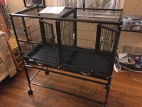 Cage à oiseaux pour animaux de compagnie, Double, Double, grand, perroquet, cacatoès, volière avec roues amovibles, Cage à oiseaux, vente en gros