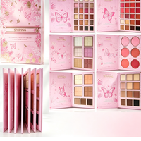 Palette de maquillage SIYIPING Papillon Rose, multi-pages, fard à paupières et blush longue tenue, ensemble cosmétique
