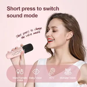 Minialtavoz inalámbrico para Karaoke, micrófono portátil BT para fiesta en casa, regalo, novedad de 2023