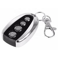 Télécommande universelle sans fil 4 boutons pour porte de garage 433,92 MHz en métal avec fonction de clonage de code