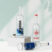 750 ml glazen Bordeaux wijnflessen met schroefdop, platte bodem, ideaal voor wijnbereiding en -opslag