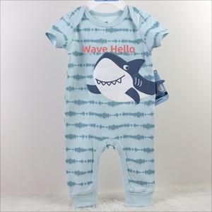 Newborn <strong>Baby</strong> <strong>Boy</strong> Summer Cotton Striped Romper and Hat 2-Piece <strong>Set</strong> Special Clearance Sale - Product Image 4