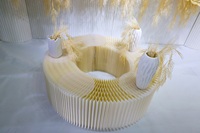 E71 Nouveaux Accessoires de Mariage Présentoir en Papier Robuste Facile à Ranger Table Pliante en Papier