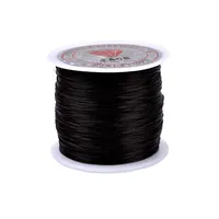 Cordon élastique solide en cristal de 60 m/rouleau, fil extensible de 0,6 mm, pour la fabrication de bijoux, bracelets et cordons.