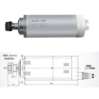 Pièces de routeur CNC Changhseng 2.2kw Er20 Kit de moteur de broche refroidi à l'eau 24000 tr/min haute précision 220V/380V CNC broche de travail du bois