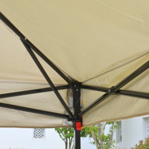 Tente Pop-Up 3x3m pour Pique-Nique et Camping en Extérieur, Abri Imperméable et Coupe-Vent, Cadre Pliable Durable Noir, Facile à Ranger dans le Coffre - Product Image 3