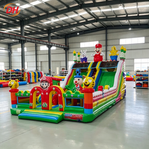 Commercial PVC Outdoor <strong>Inflatable</strong> Fun City Cartoon Theme Bouncy <strong>Bed</strong> Jumping Super Mario Bouncy Castle with Dry Slide for Sale - Product Image 4