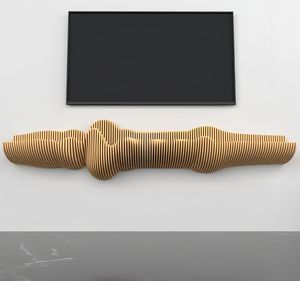 Étagère murale en bois ML-WD039, design minimaliste pour le salon, zone TV, rangement et présentation - Product Image 5