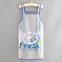Tablier de Chef Transparent en TPU Style Dessin Animé, Imperméable et Résistant à l'Huile, pour la Cuisine Domestique et les Restaurants