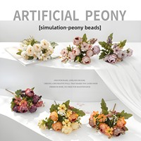 Buket Peony Mewah Berkualitas Tinggi, Bunga Artifisial Seperti Asli, Hadiah Hari Valentine, Rangkaian Bunga, Dekorasi Pesta