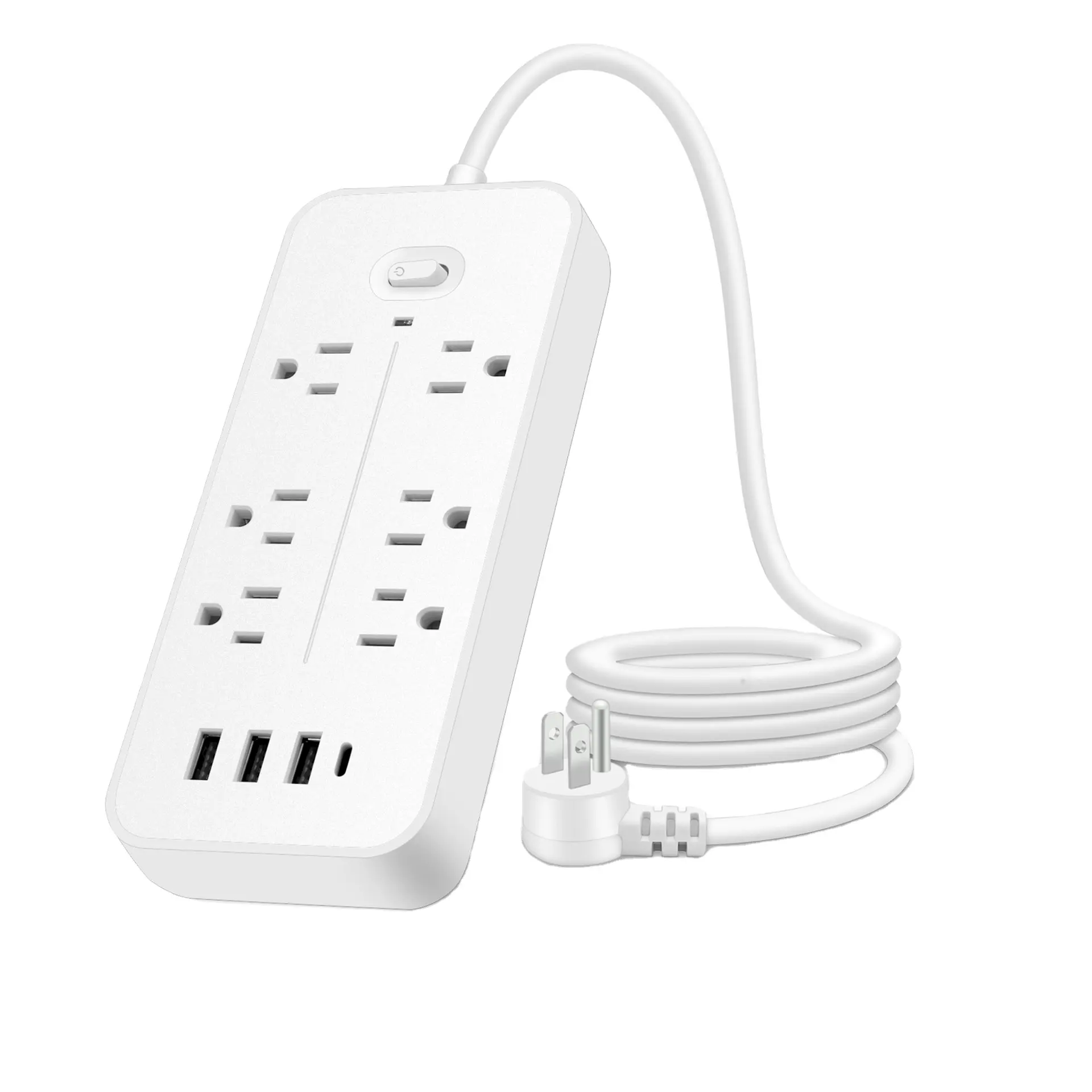 US Canada Thailand Mexico Outlet Extender Hotel Office Home Outlet Extension Power Strip 6 Outlets 3USBPlug Adapter 1.2m Wires