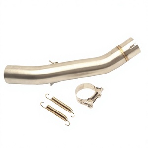 ท่อไอเสียดัดแปลงขนาดเส้นผ่านศูนย์กลาง 15 มม. สำหรับรถมอเตอร์ไซค์ Benelli 600 300 Huanglong 600 BJ300 ท่อนโค้งกลาง - Product Image 5