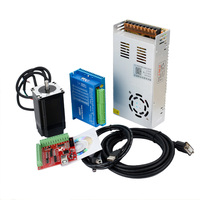 Pièces CNC 4 axes moteur en boucle fermée Nema23 57x76mm 2,2 nm 3,5 a système en boucle fermée Servo Drive HBS57H MACH3 Board Nema23 kit