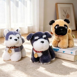 Set de Peluches de Perros Wang Squad, 12 Estilos, <span class=keywords><strong>Cachorros</strong></span> de Peluche, <span class=keywords><strong>Poodle</strong></span>, Husky, Corgi, Bulldog, con Etiqueta Metálica, Regalo Personalizado OEM - Product Image 2