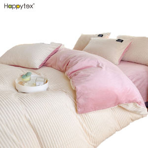 Maison de haute qualité, Design Simple et moderne, Super confortable, Polyester, molleton de corail, ensemble de literie 4 pièces, housse de couette moelleuse pour l'hiver - Product Image 6