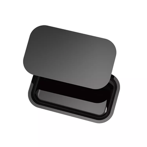 Custom Size logo Colorful Smoking Tools <strong>Small</strong> <strong>Tray</strong> Black Metal Folding Rolling <strong>Tray</strong> with 3d Lenticular Magnetic Lid - Product Image 1