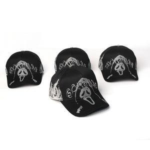 EN STOCK Gorra de Béisbol de 5 Paneles con Parche Metálico de Estrella de Calidad Original de Barbas Hats para Halloween, Bordada con Pedrería - Product Image 3