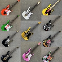 MINYU OEM 7v Electric Guitar With Black Body Gold Bridge HSH Pickups Customizable Fingerboard, Fast Ship Random Color