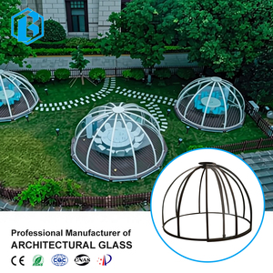 Tente de camping de luxe en plein air facile à installer, maison à bulles sphérique en aluminium transparent PC, ciel étoilé - Product Image 1