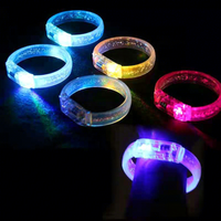 Bracelet LED lumineux étanche à piles pour mariage, fête, bar, festival de musique, concert