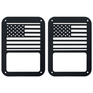 Jeep Wrangler JK Rear Taillight Bezels Aluminum Alloy <b>Protector</b> <b>Cover</b> 07-17 - Product Image 1