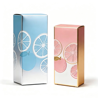 Boîte pliante en papier métallisé rose doré de luxe personnalisée, impression couleur intégrale, emballage cadeau pour cosmétiques, jus de fruits, logo personnalisé