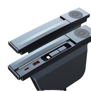 2025 nuovo modello Tesla Y/3 auto Docking Station di controllo <span class=keywords><strong>centrale</strong></span> 80CM cavo retrattile ABS Wireless ricarica Apple kit interni - Product Image 1